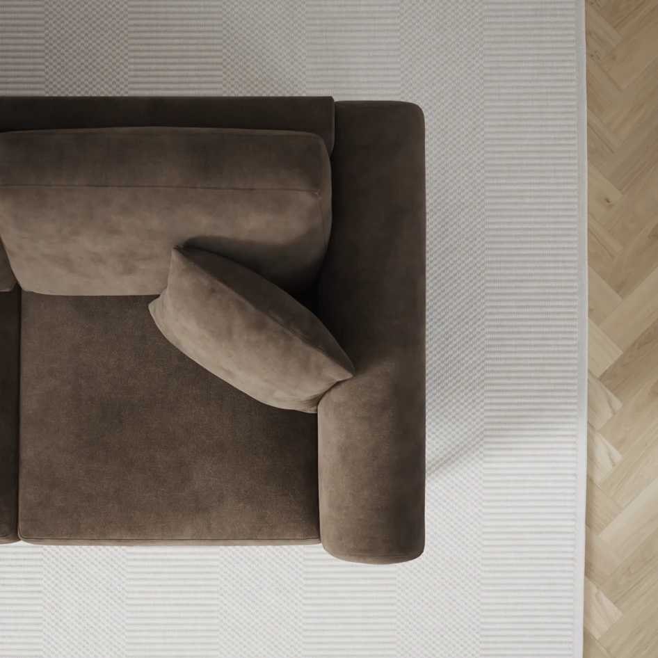 Eden - Hörnsoffa, 2+2-sits - Brun