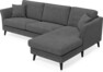 Eden - 2,5-sits soffa med schäslong - Svart