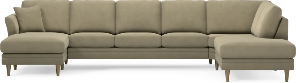 Eden - 3-sits soffa med schäslong vänster och divan höger - Beige