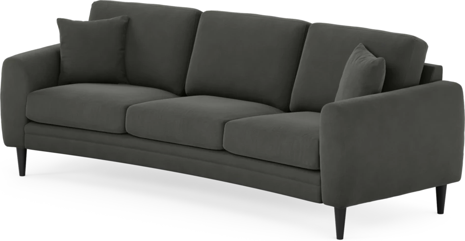 Eden - 3-sits soffa svängd - Grå