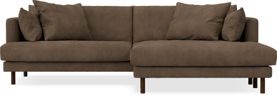 Harper - 4-sits med schäslong XL höger - Brun