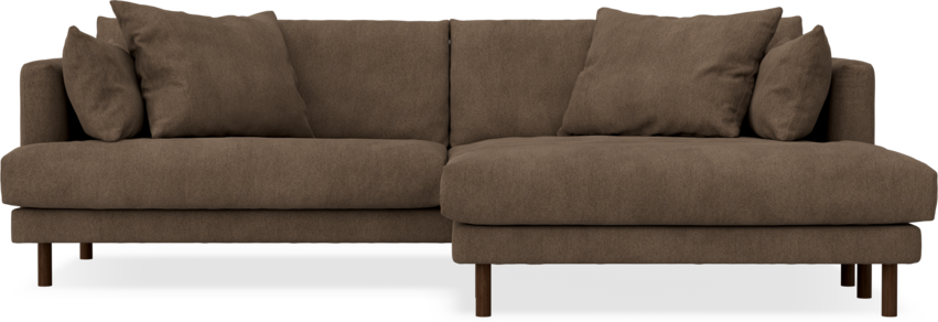Harper - 4-sits med schäslong XL höger - Brun