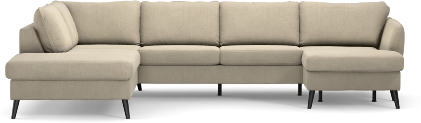 County - 3-sits soffa med divan vänster och schäslong höger - Beige