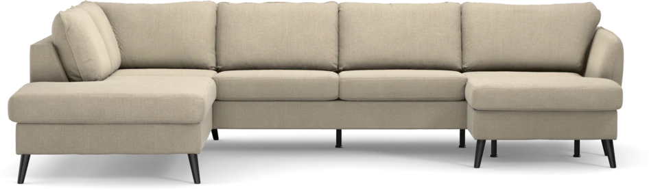 County - 3-sits soffa med divan vänster och schäslong höger - Beige
