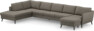 County - 4-sits soffa med divan vänster och schäslong höger - Brun
