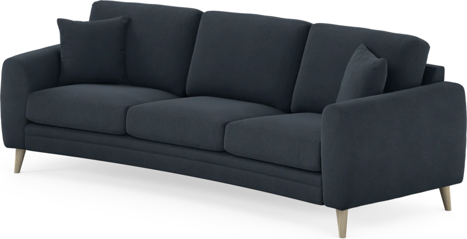 Eden - 3-sits soffa svängd - Blå