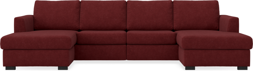 Friday - 2-sits soffa med två schäslonger - Rosa