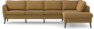 County - 3-sits soffa med divan höger - Gul