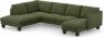 Madison Lux - 2-sits soffa med divan vänster och schäslong höger - Grön