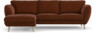 Madison Lux - 2-sits soffa med schäslong vänster - Orange
