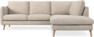 Madison Lux - 2-sits soffa med divan höger - Vit