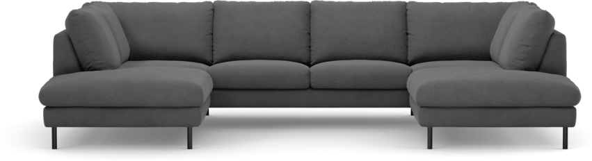 Madison - 2-sits soffa med divan vänster och höger - Grå