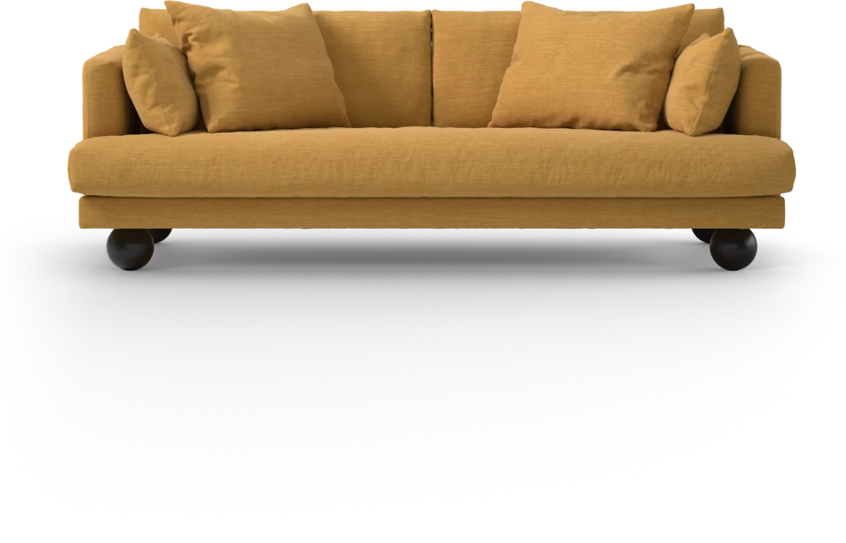 Harper - 3-sits soffa, hel dyna - Gul