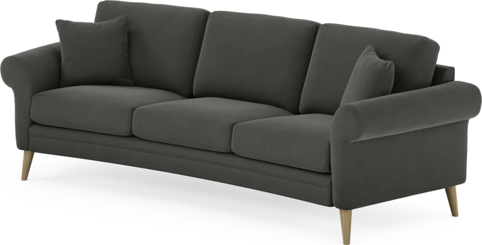 Eden - 3-sits soffa svängd - Grå