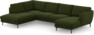 Madison Lux - 2-sits soffa med divan vänster och schäslong höger - Grön