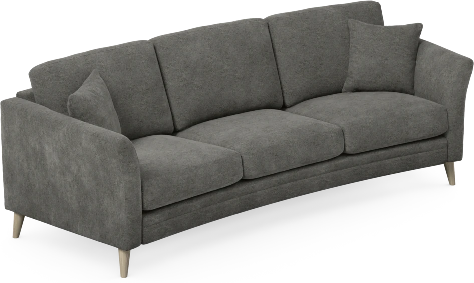 Eden - 3-sits soffa svängd - Grå
