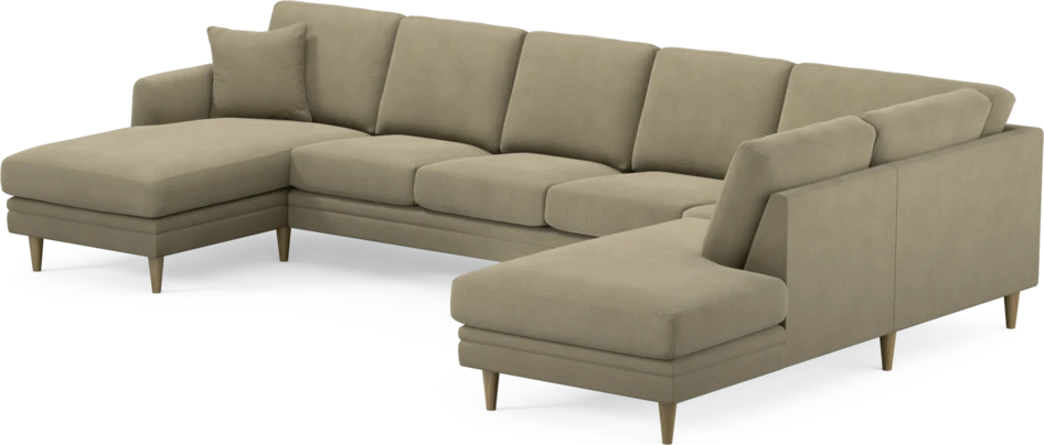 Eden - 3-sits soffa med schäslong vänster och divan höger - Beige
