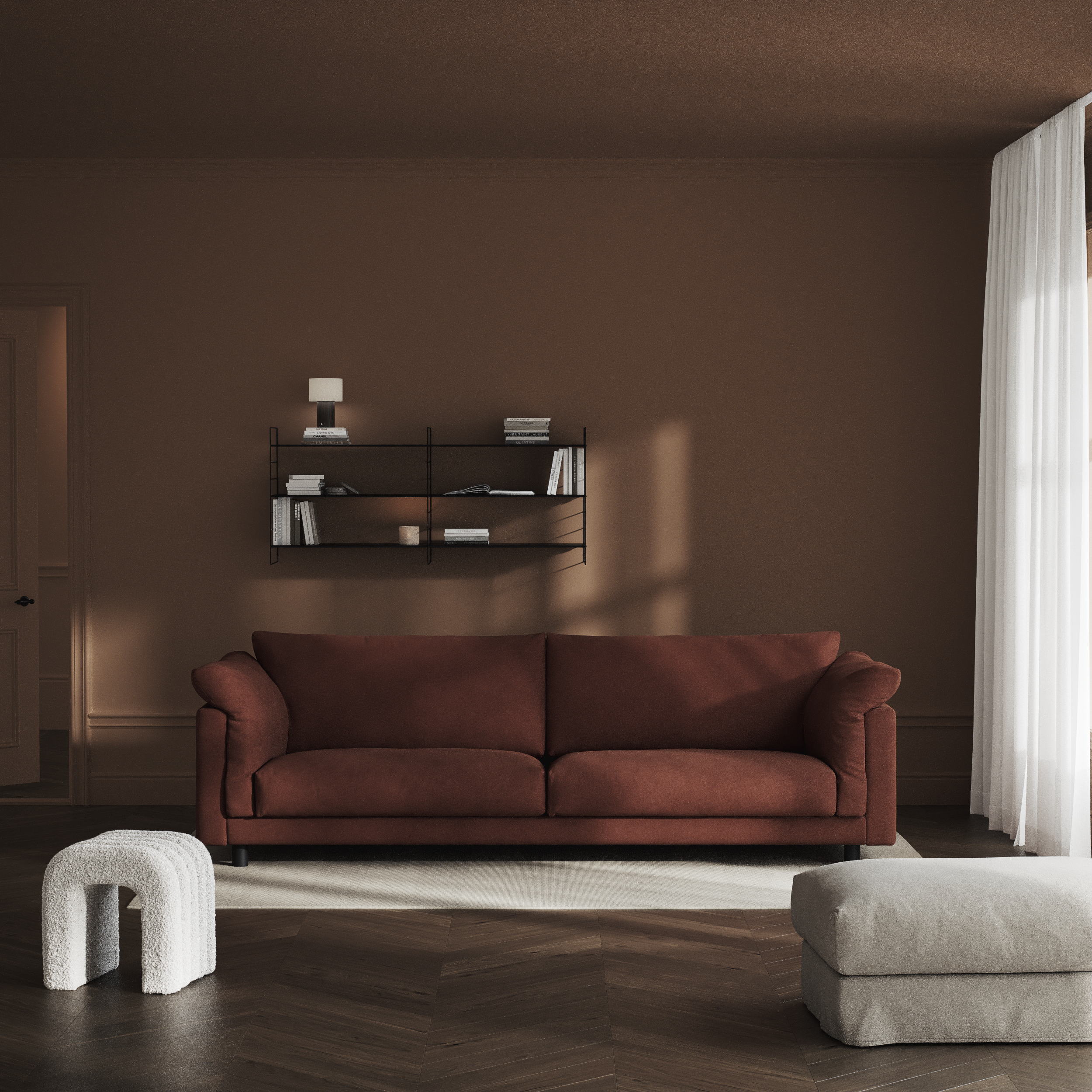 Cherrie - 4-sits soffa, fast klädsel - inspiration