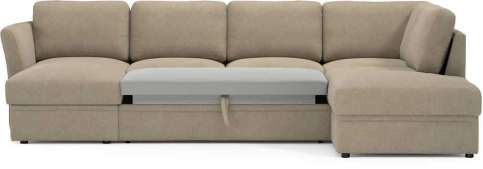 Öland - Bäddsoffa med schäslong vänster och divan höger - Beige