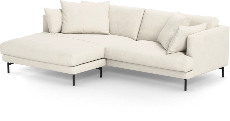 Harper - 4-sits med schäslong XL vänster - Vit