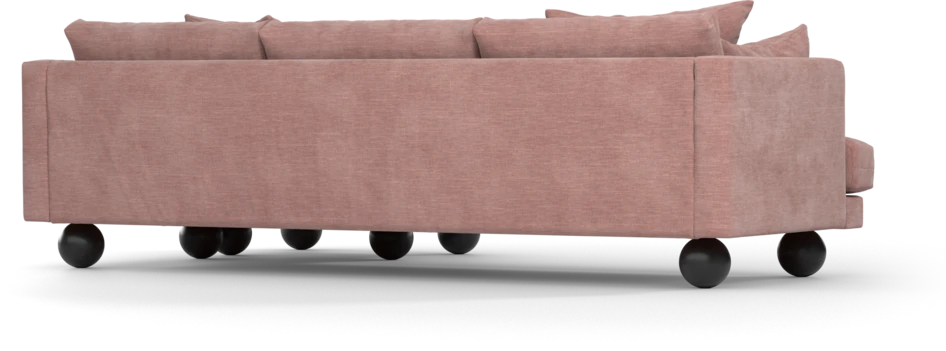 Harper - 4-sits med schäslong höger  - Rosa