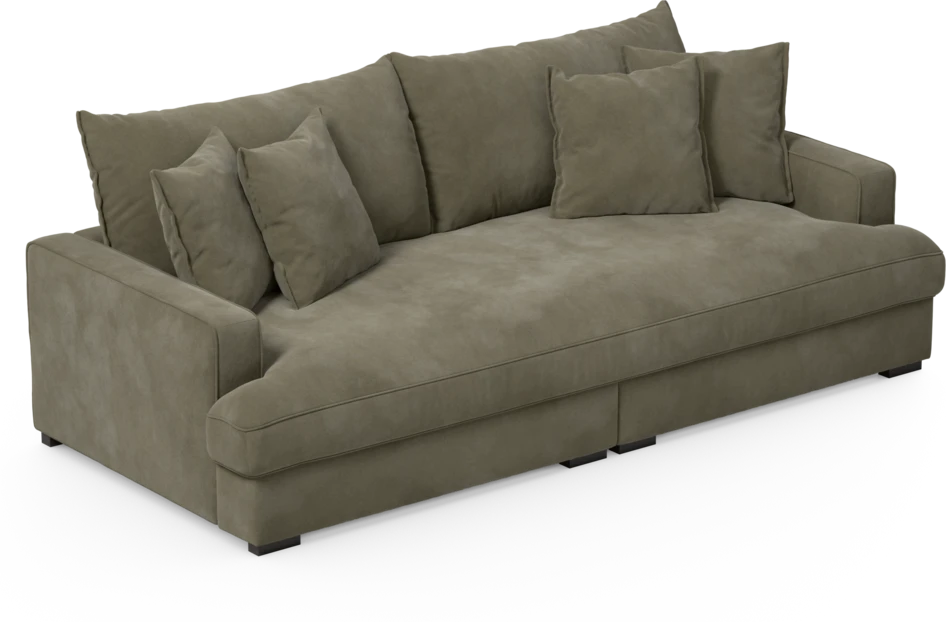 Rossi - 3-sits soffa, hel dyna - Grön