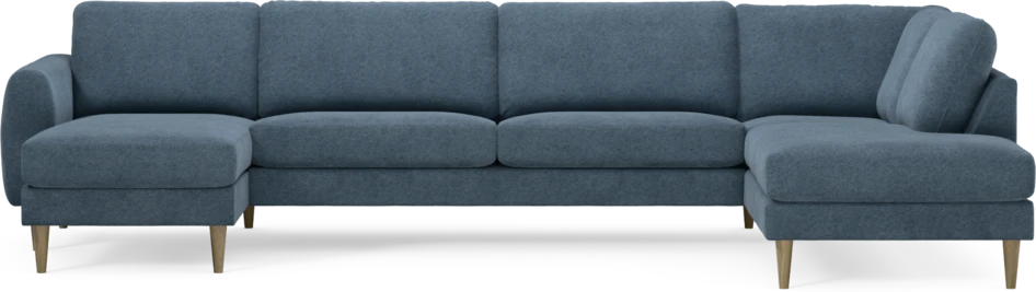 Bridge - 3-sits soffa med schäslong vänster och divan höger - Blå