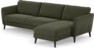 Bridge - 3-sits soffa med schäslong höger - Grön