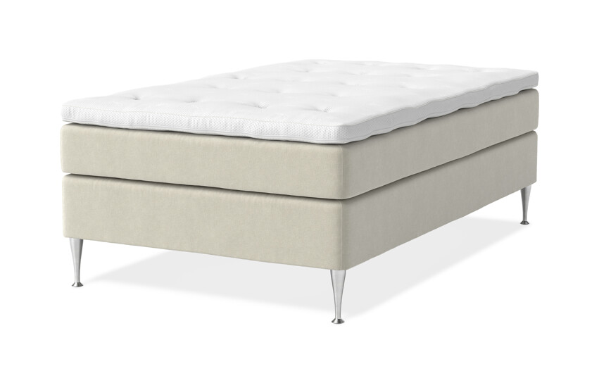 Sense Delux - Kontinentalsäng, enkelsäng med bäddmadrass Sleep Delux vit - Beige