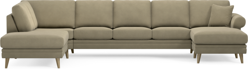 Eden - 3-sits soffa med divan vänster och schäslong höger - Beige