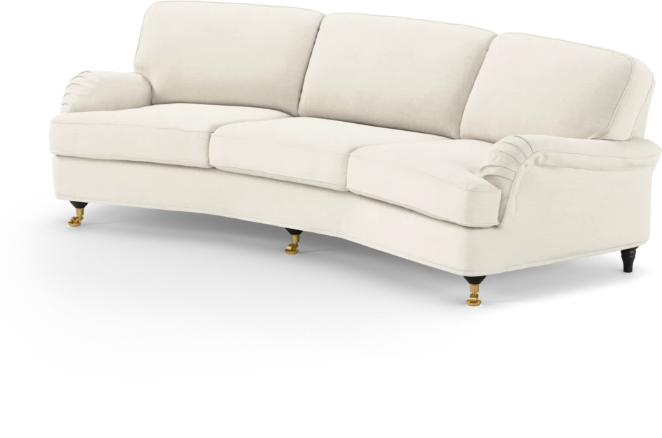 Oxford - 3-sits soffa svängd - Vit