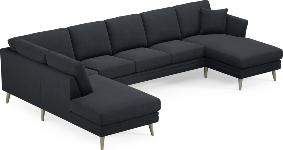 Eden - 3-sits soffa med divan vänster och schäslong höger - Blå