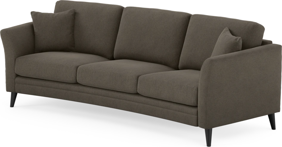 Eden - 3-sits soffa svängd - Brun