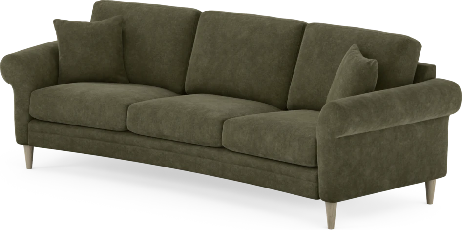 Eden - 3-sits soffa svängd - Grön
