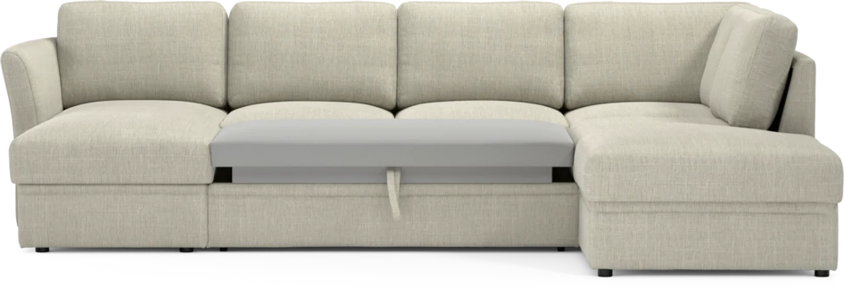 Öland - Bäddsoffa med schäslong vänster och divan höger - Beige