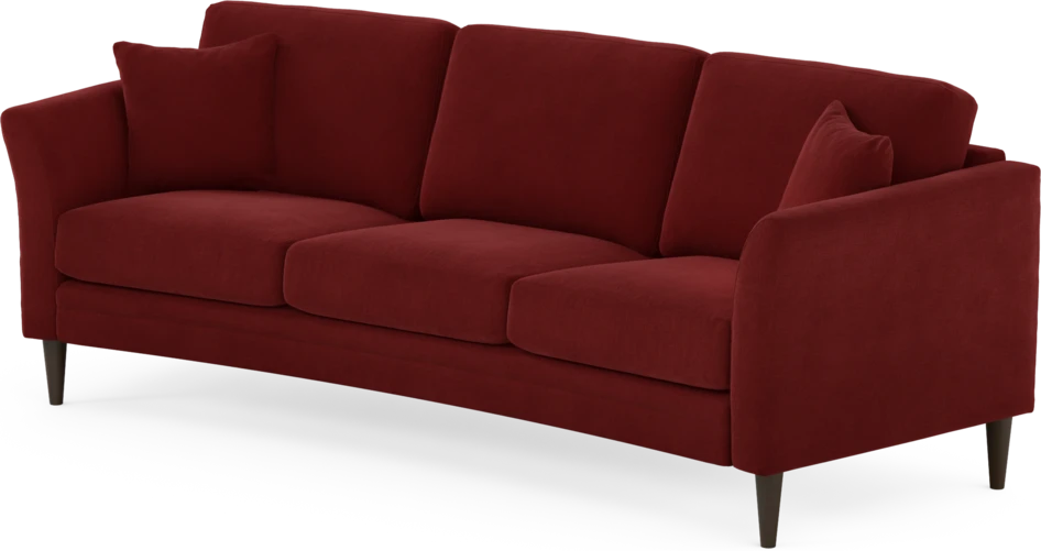 Eden - 3-sits soffa svängd - Röd