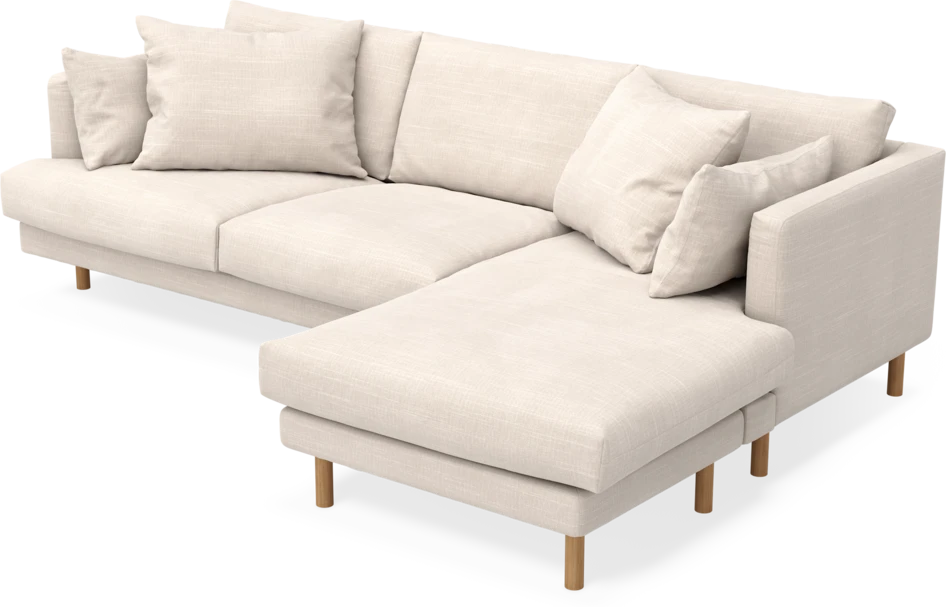 Harper - 4-sits med schäslong höger  - Beige