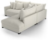 Rossi - 2-sits soffa med divan höger - Vit