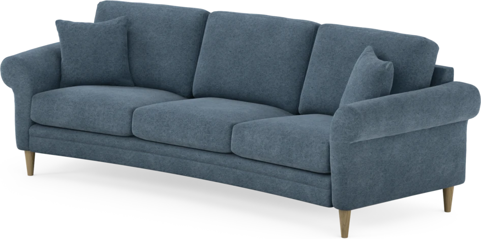 Eden - 3-sits soffa svängd - Blå