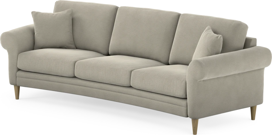Eden - 3-sits soffa svängd - Brun