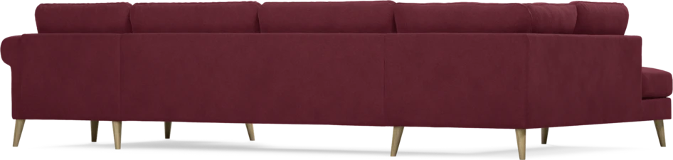 Bridge - 3-sits soffa med divan vänster och schäslong höger - Röd