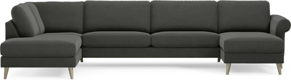 Bridge - 3-sits soffa med divan vänster och schäslong höger - Grå