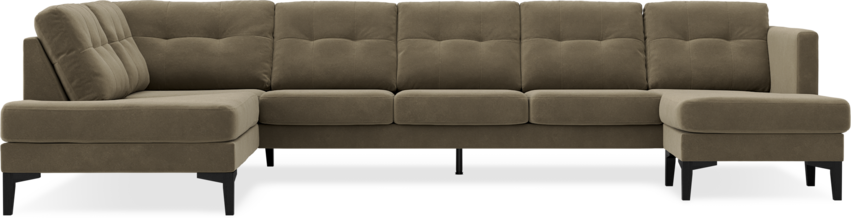 Rio - 4-sits soffa med divan vänster och schäslong höger - Grön