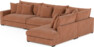 Rossi - 4-sits soffa med divan höger - Gul