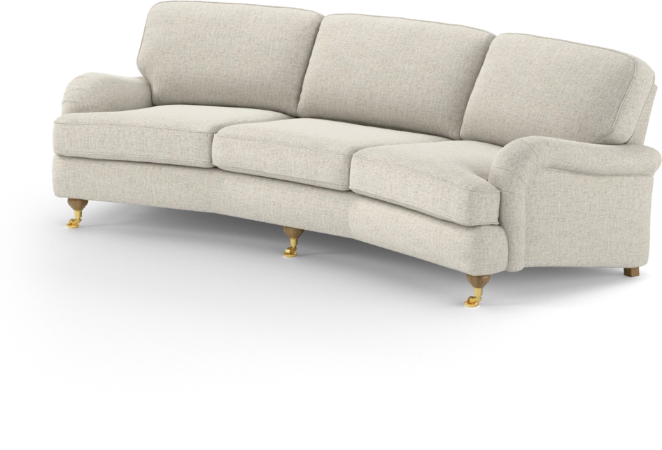 Oxford - 3-sits soffa svängd - Vit