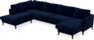 Bridge - 3-sits soffa med divan vänster och schäslong höger - Blå