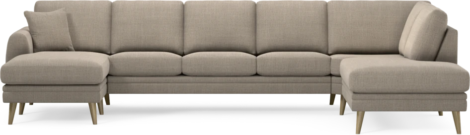 Eden - 3-sits soffa med schäslong vänster och divan höger - Beige