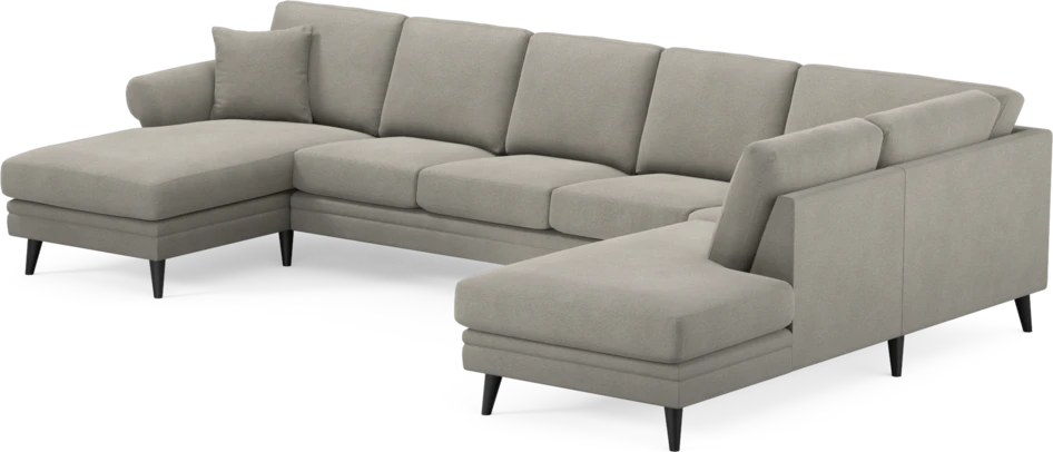 Eden - 3-sits soffa med schäslong vänster och divan höger - Grå