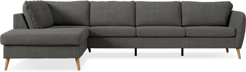 County - 3-sits soffa med divan vänster - Grå