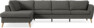 County - 3-sits soffa med divan vänster - Grå
